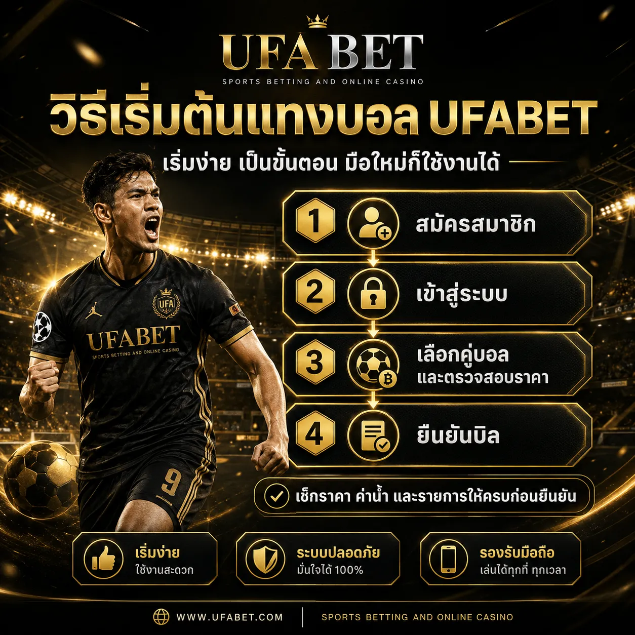วิธีเริ่มต้นแทงบอล UFABET