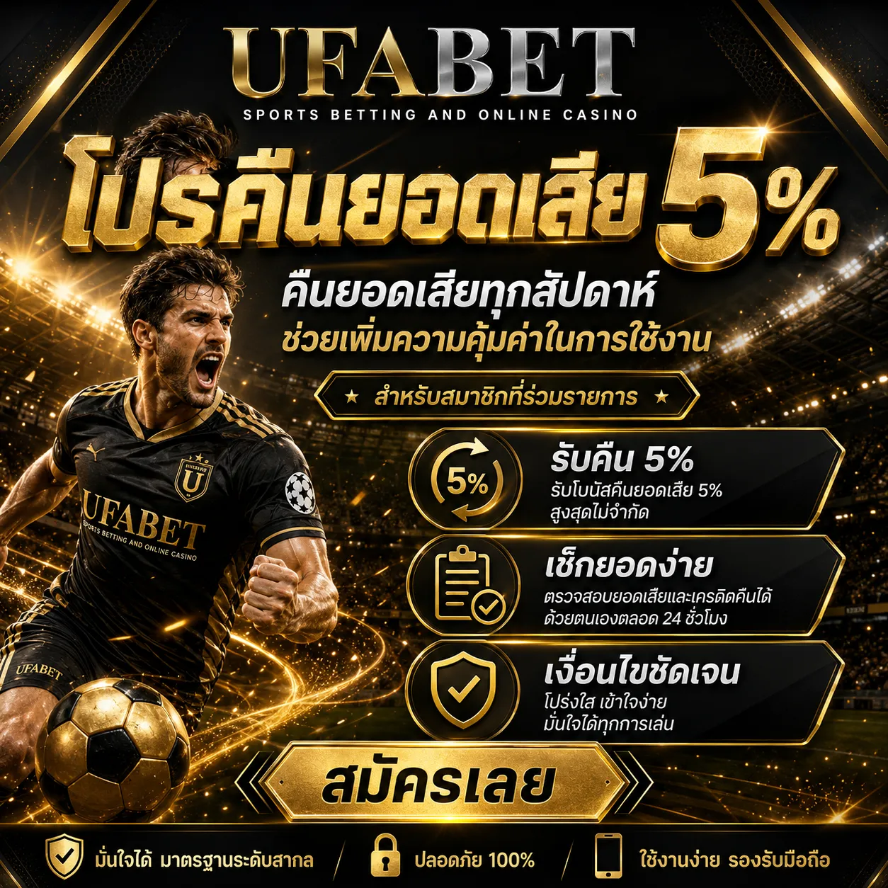 โปรคืนยอดเสีย 5%