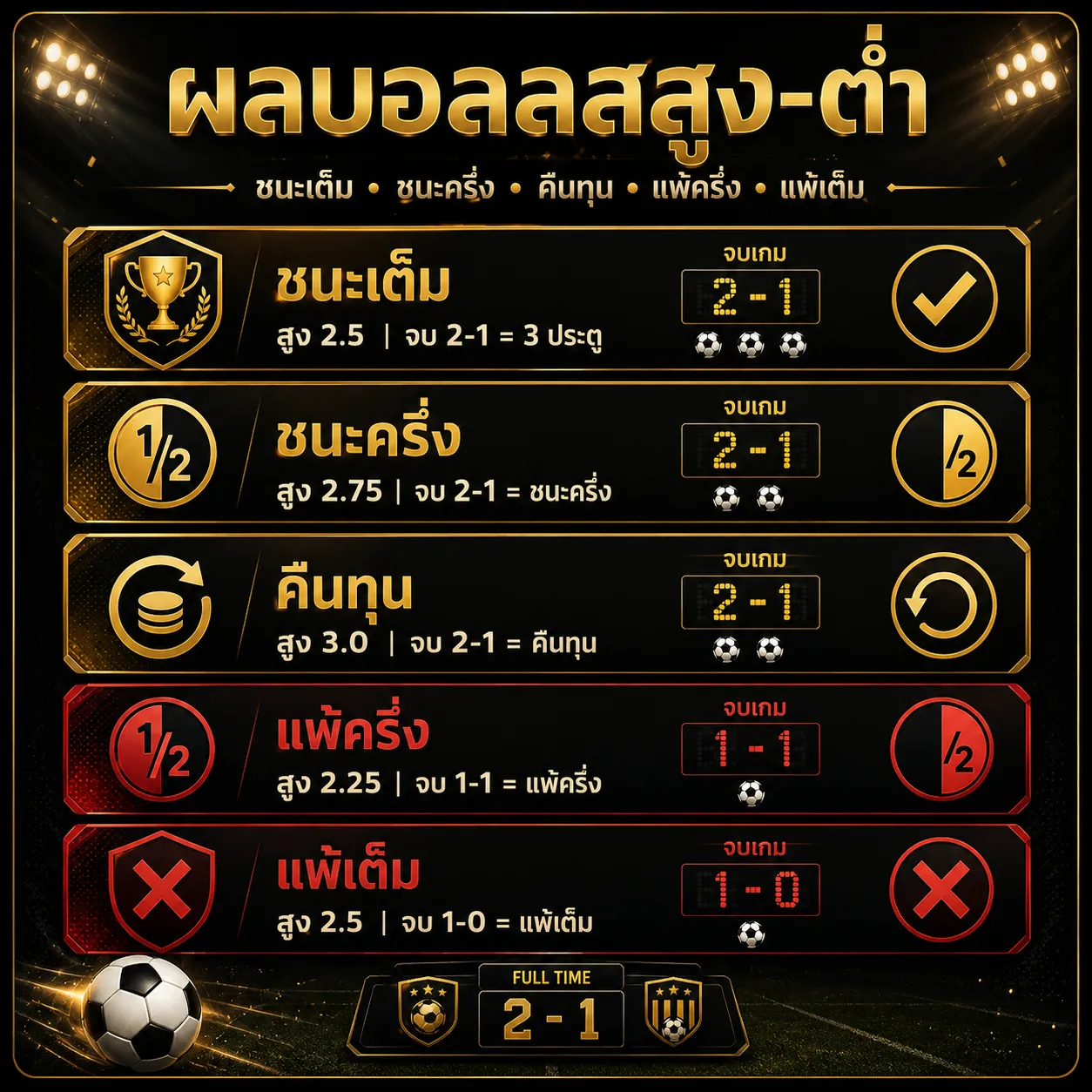 แทงบอลสูงต่ำ